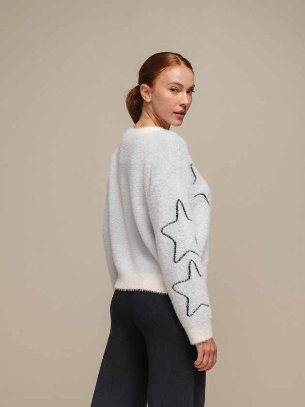 Knit sweater with stars