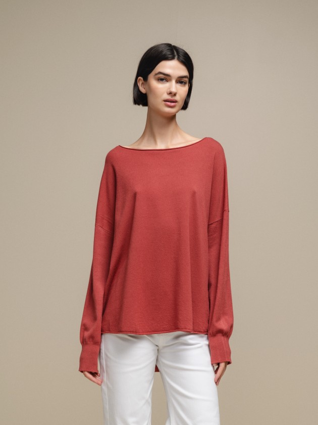 Camisola decote redondo oversize