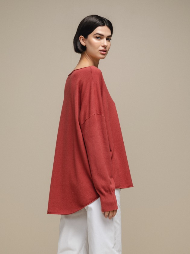 Camisola decote redondo oversize