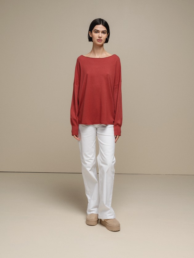 Camisola decote redondo oversize