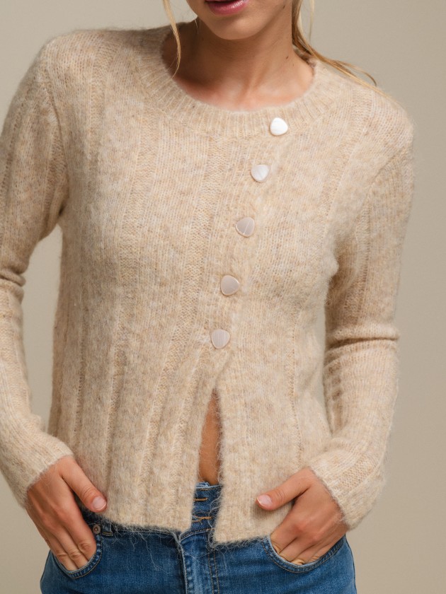 Cardigan encolure ronde