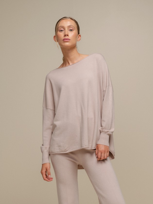 Camisola decote redondo oversize