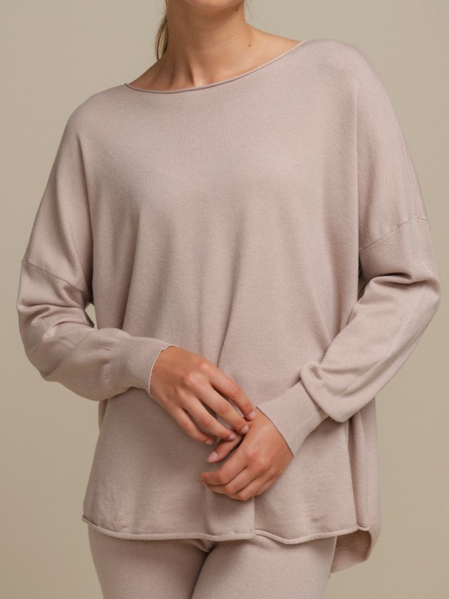 Pull col rond oversize