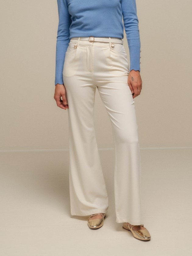 Classic trousers with a belt