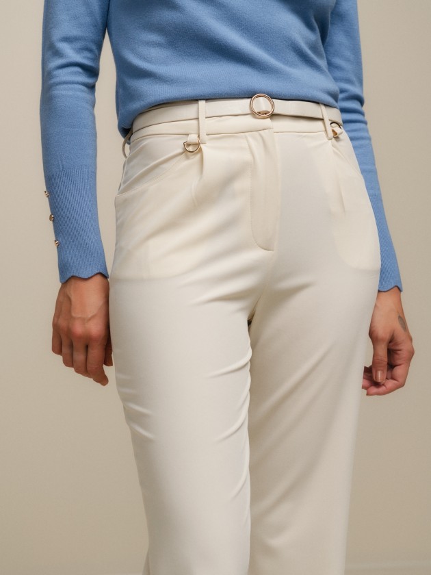 Classic trousers with a belt