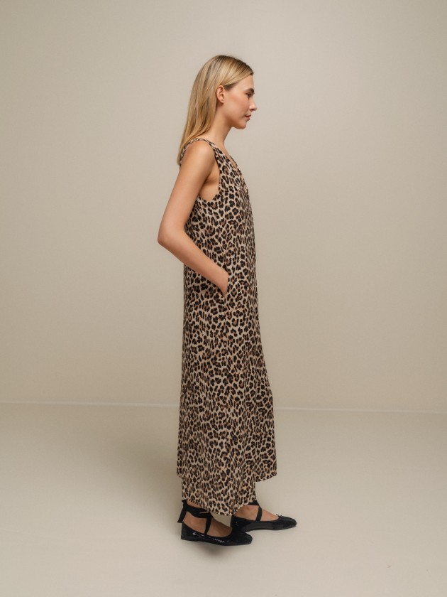 Animal print jumpsuit