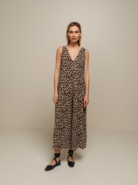 Animal print jumpsuit