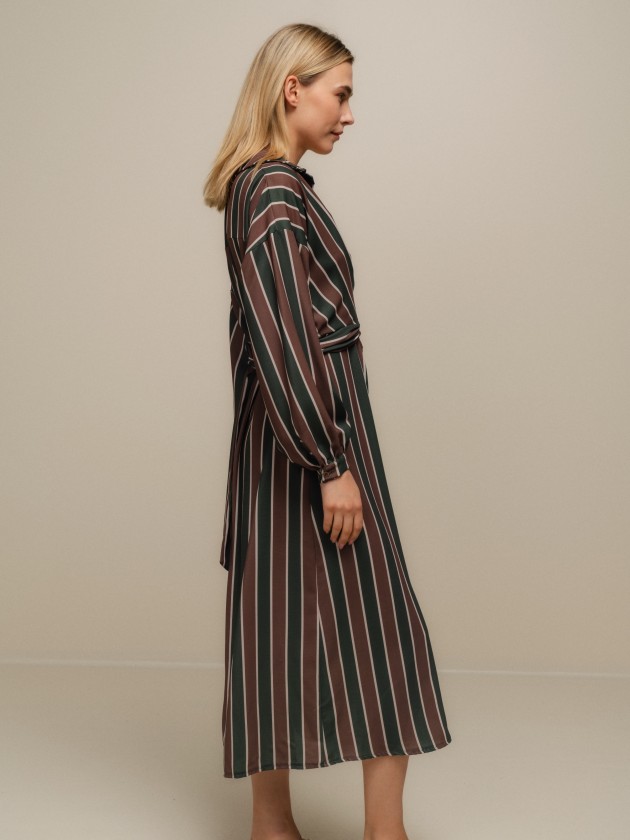 Fluid striped dress