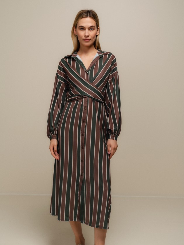 Fluid striped dress