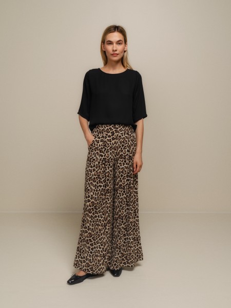 Pantalon fluide imprim animalier