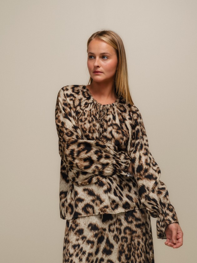 Animal print blouse