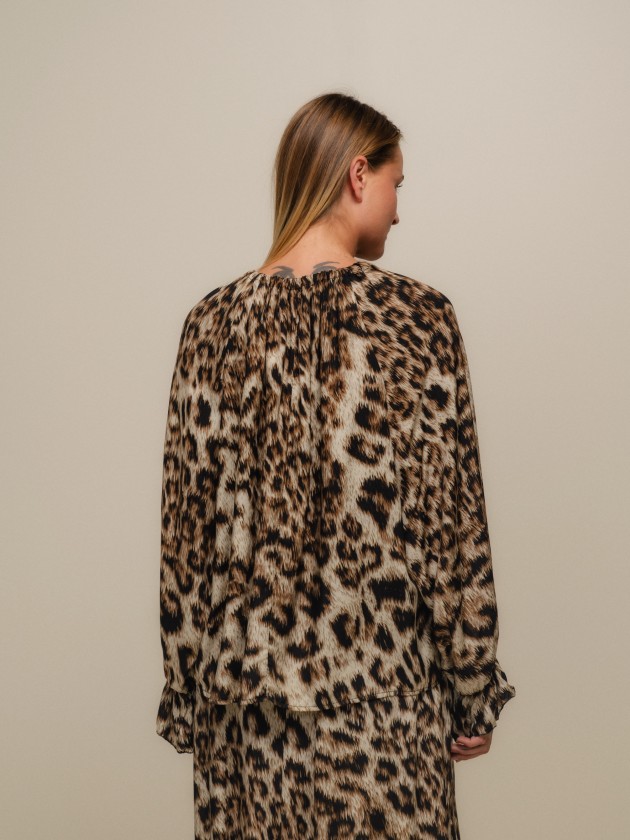 Animal print blouse