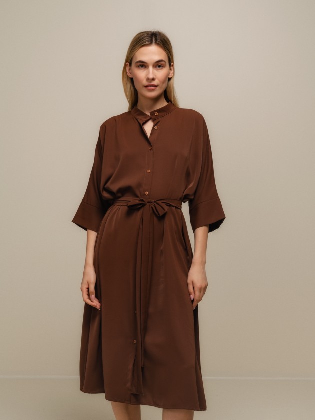 Fluid shirt dress