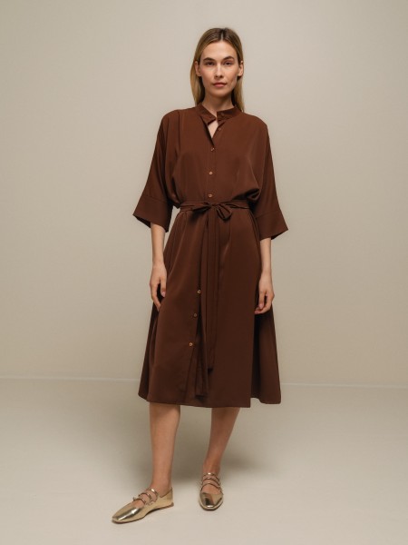 Fluid shirt dress