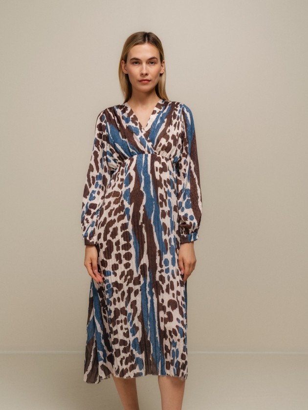 Robe midi  imprim animalier