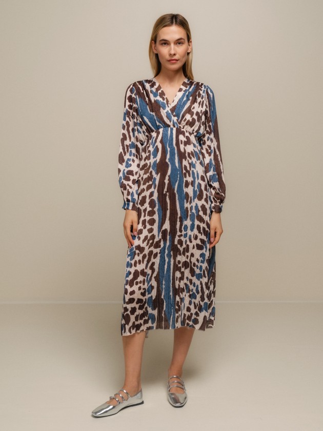 Robe midi  imprim animalier