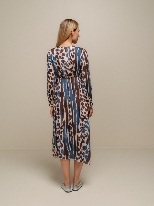 Robe midi  imprim animalier