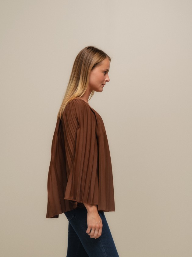 Pleated blouse