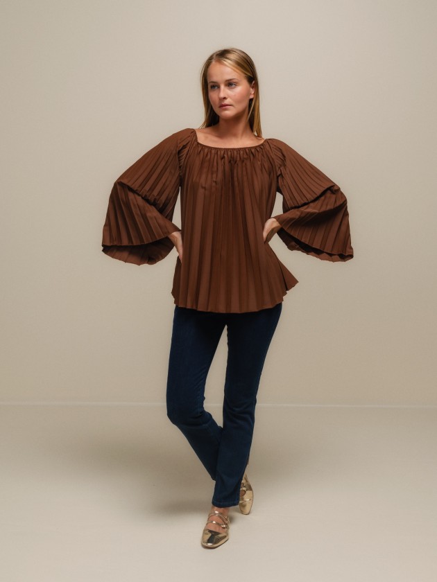 Pleated blouse