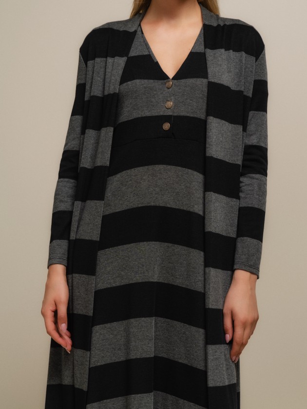 Long striped coat