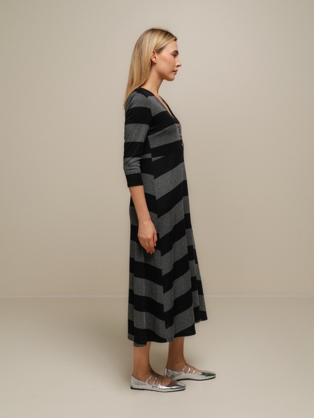 Striped midi dress