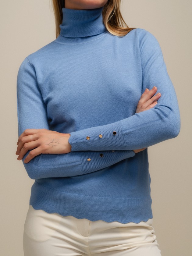 Turtleneck knit sweater