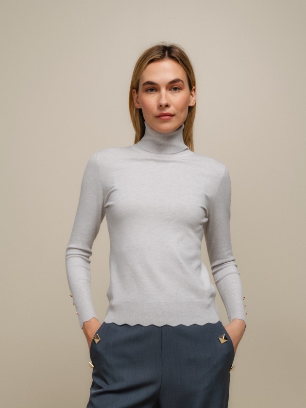 Turtleneck knit sweater