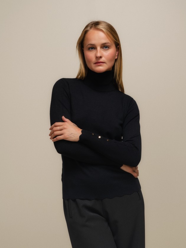 Turtleneck knit sweater