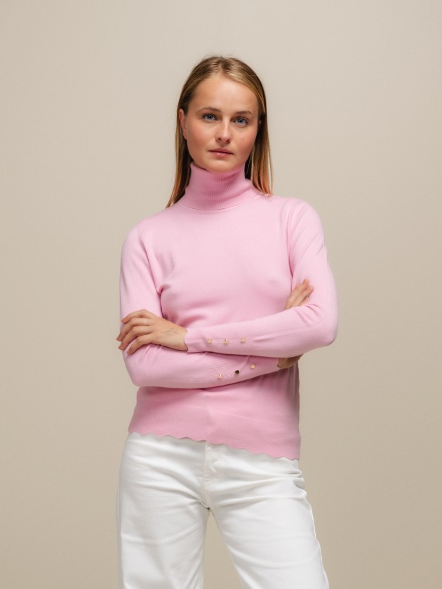 Turtleneck knit sweater