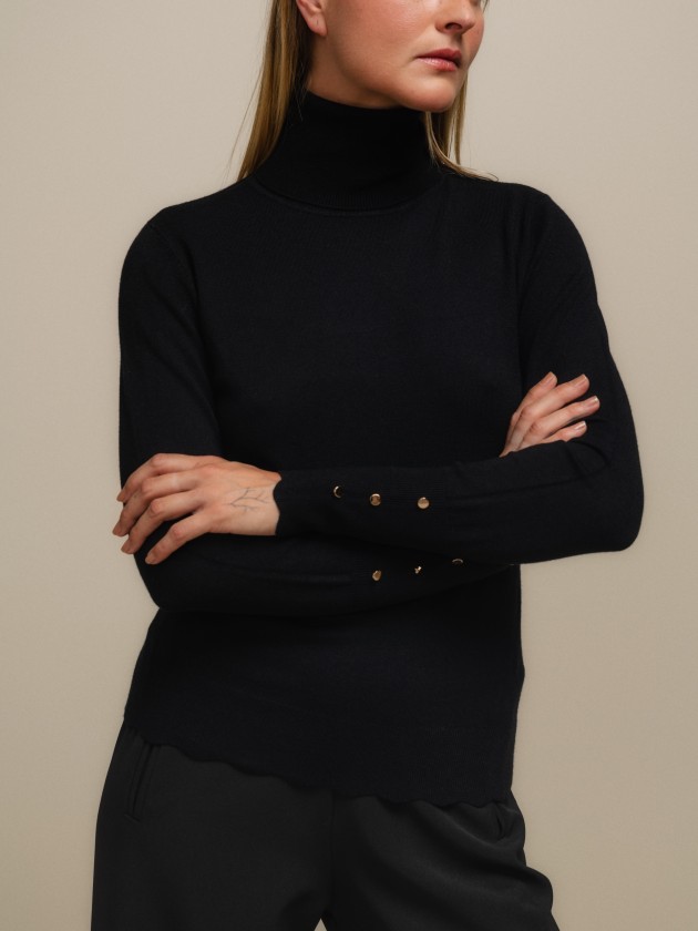 Turtleneck knit sweater