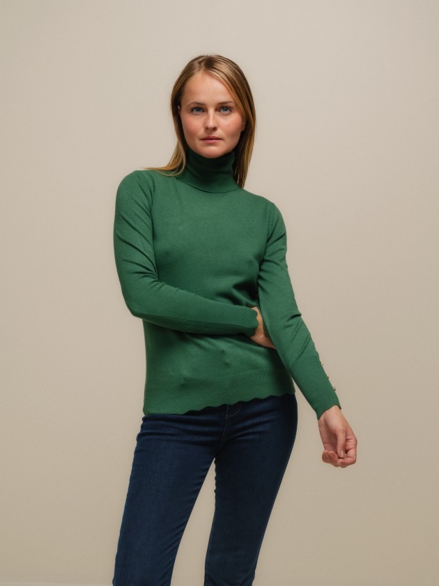 Turtleneck knit sweater