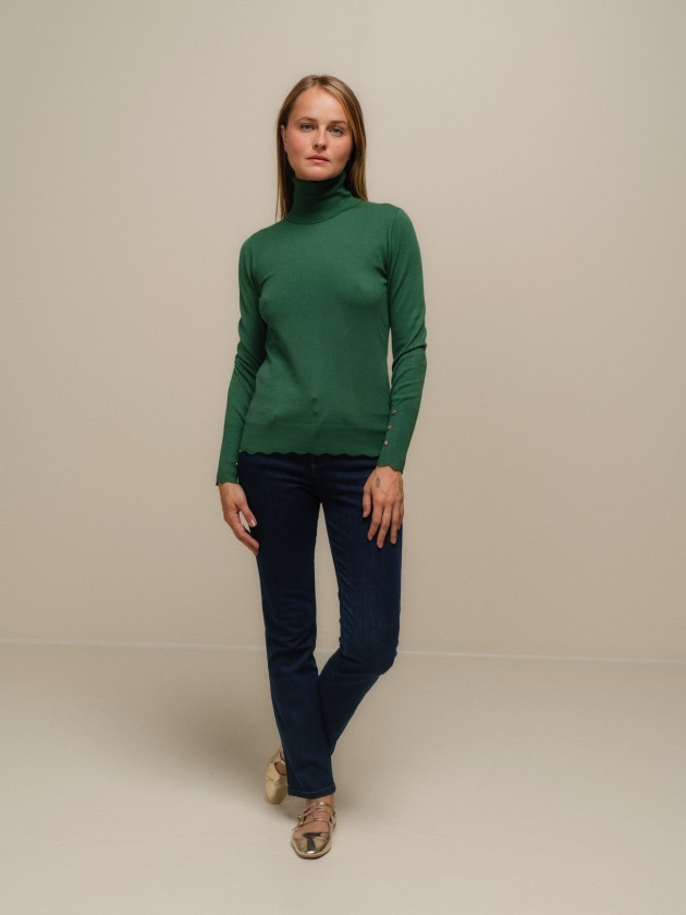 Turtleneck knit sweater