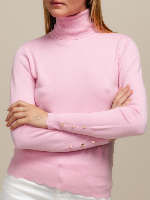 Turtleneck knit sweater