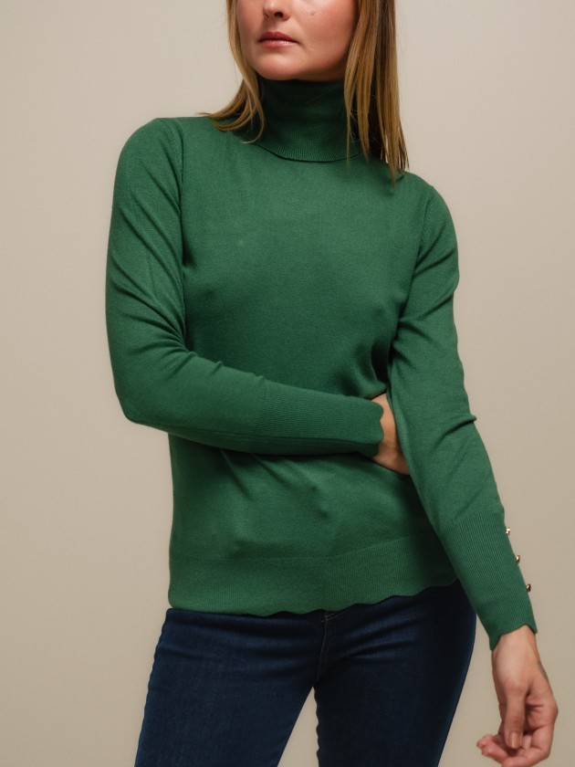 Turtleneck knit sweater