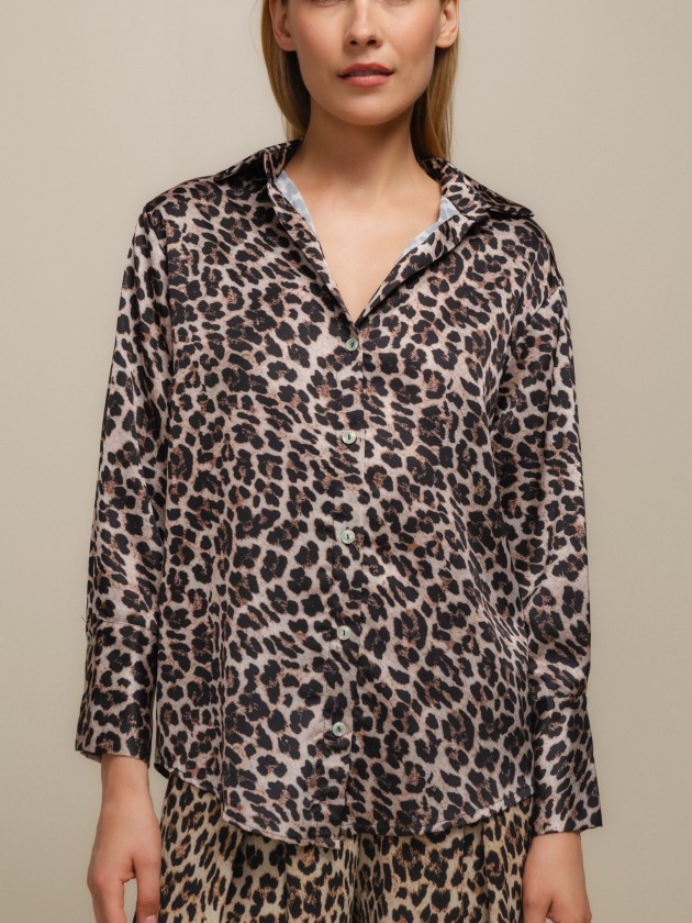 Chemise fluide imprim animalier