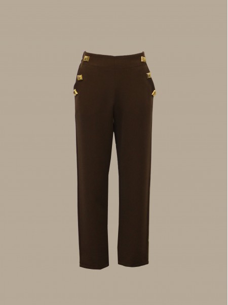 Pantalon avec applications dores