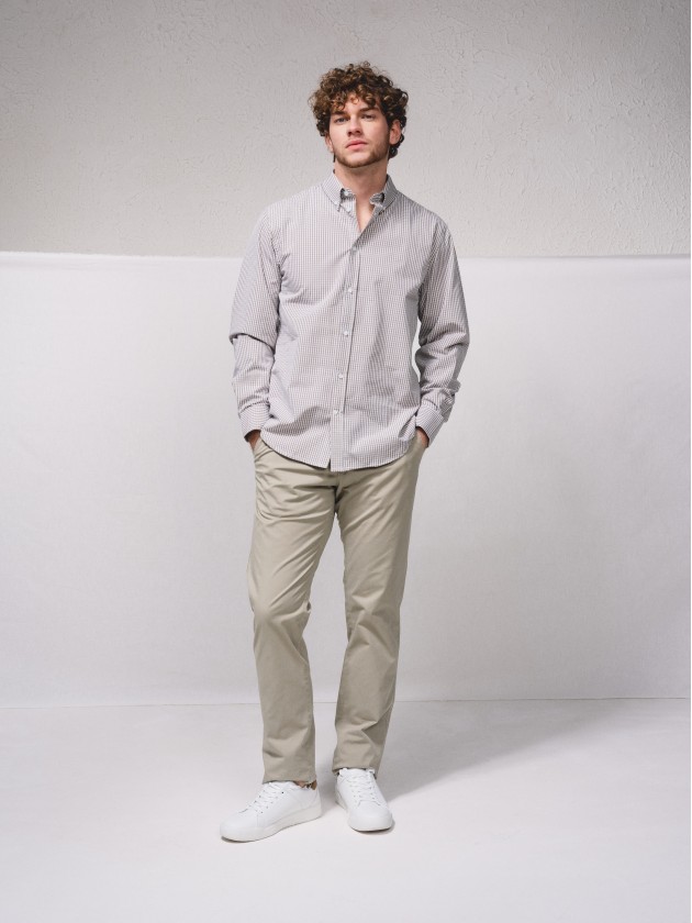 Chemise classique en tissu  carreaux