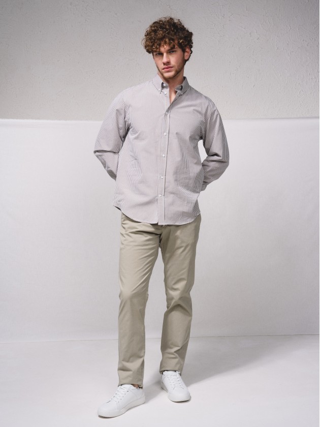Chemise classique en tissu  carreaux