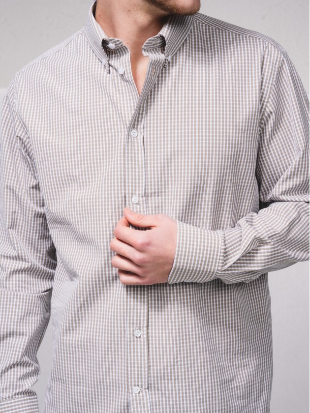 Chemise classique en tissu  carreaux