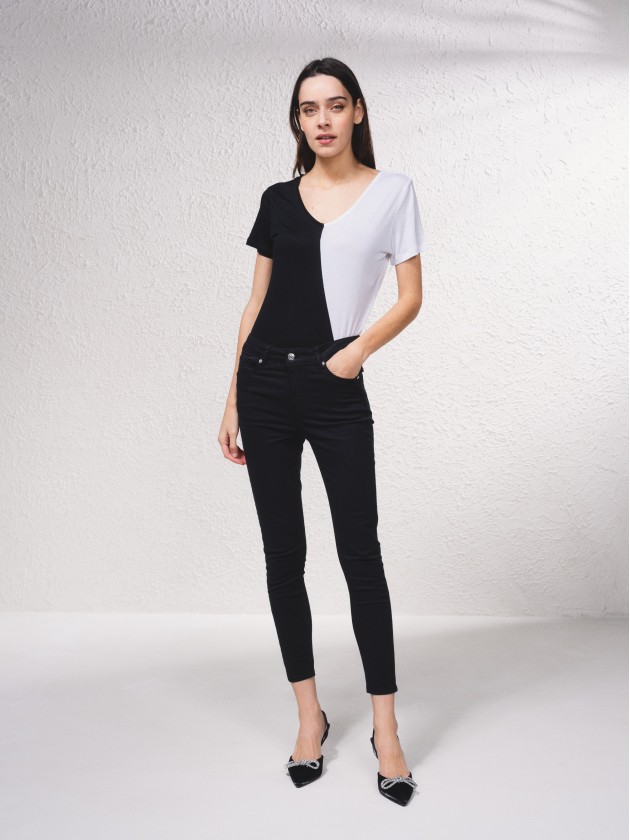 Pantalon taille haute