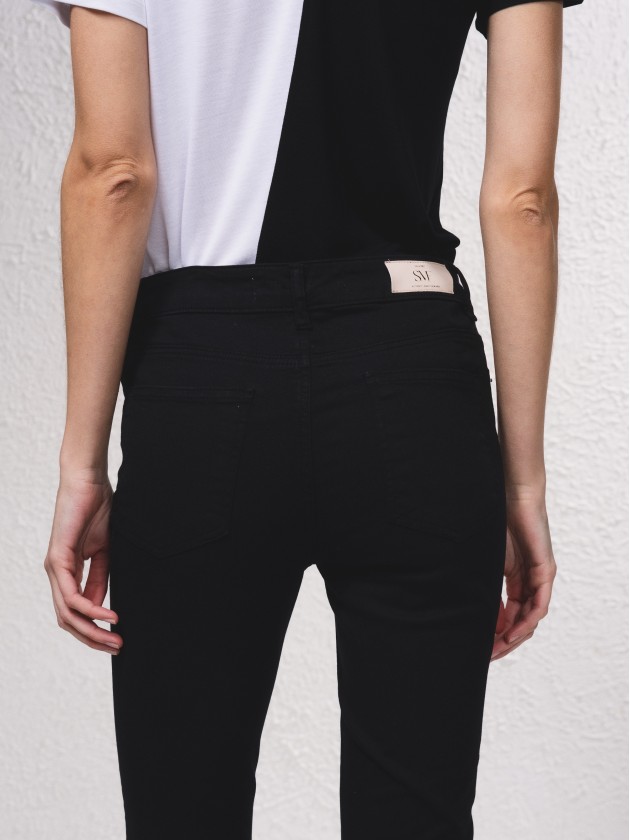 Pantalon taille haute