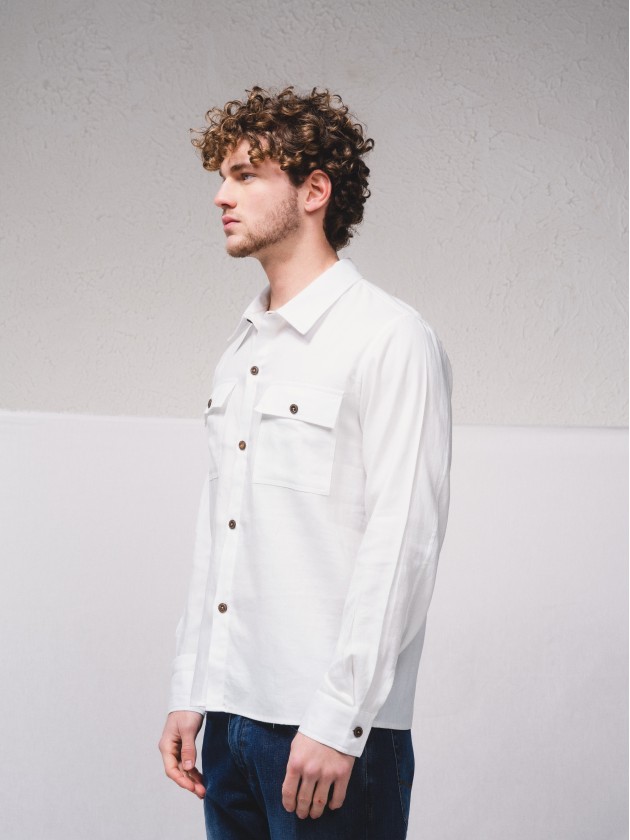 Chemise en lin mlang avec poches
