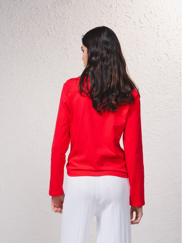 Camisola polo com lao