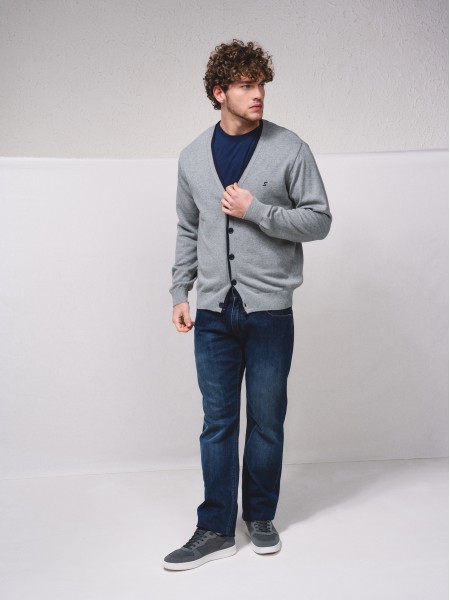 Cardigan avec contrastes