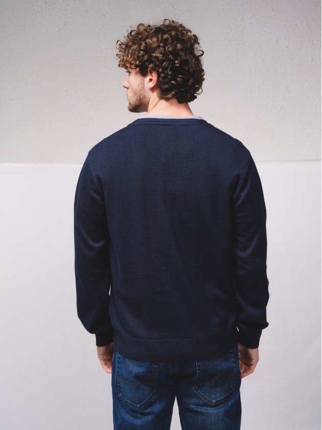 Cardigan avec contrastes