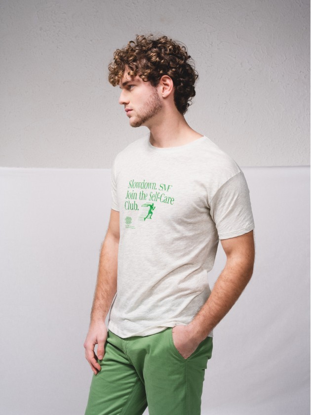 T-shirt estampada algodo