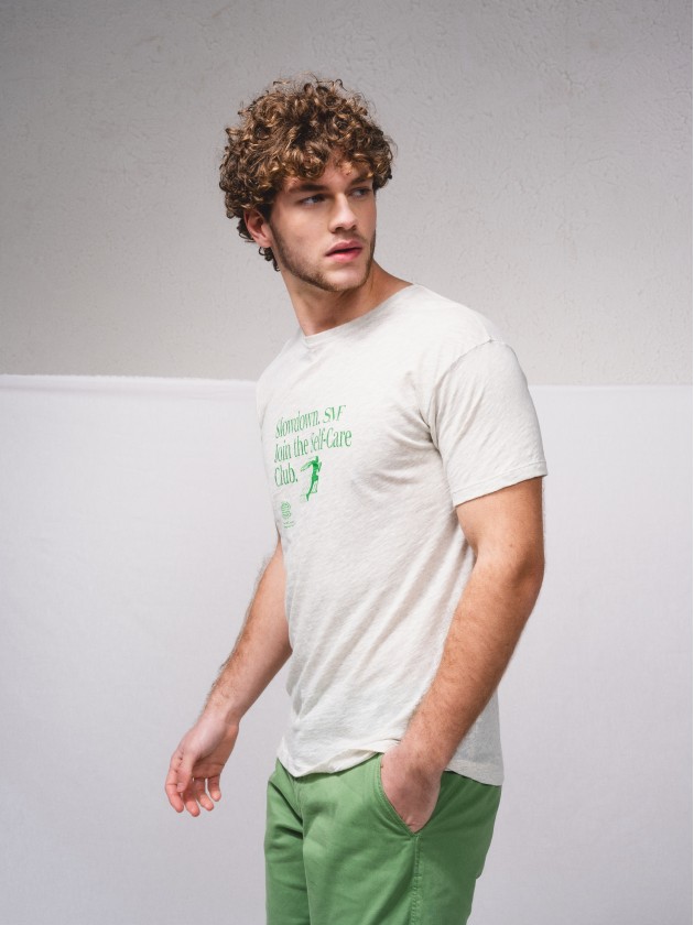 T-shirt estampada algodo