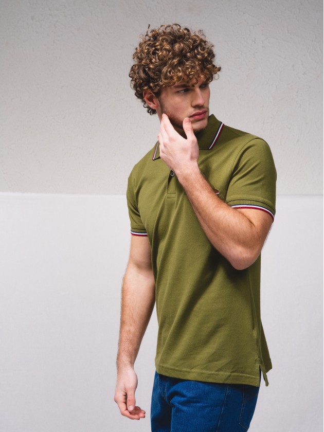 Polo brochet avec poche