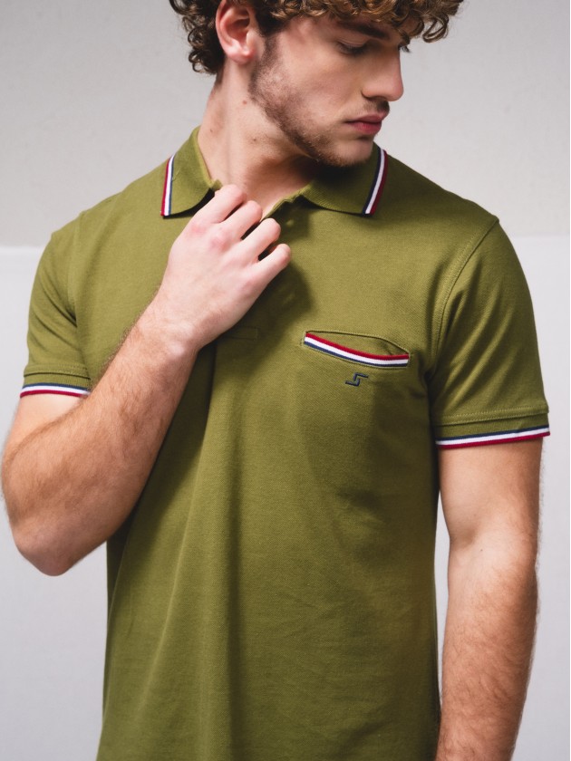 Polo brochet avec poche