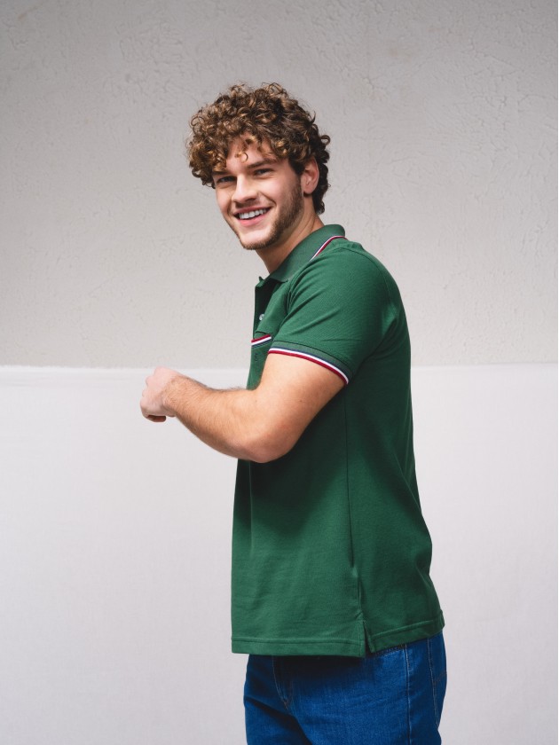 Polo brochet avec poche